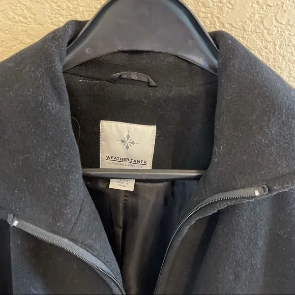 Weather Tamer Wool Blend A-Line Zippered Coat - Picture 7 of 12